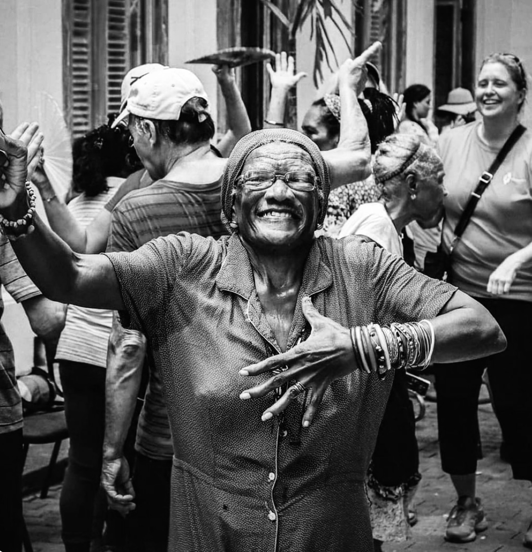 Joyful community dancer