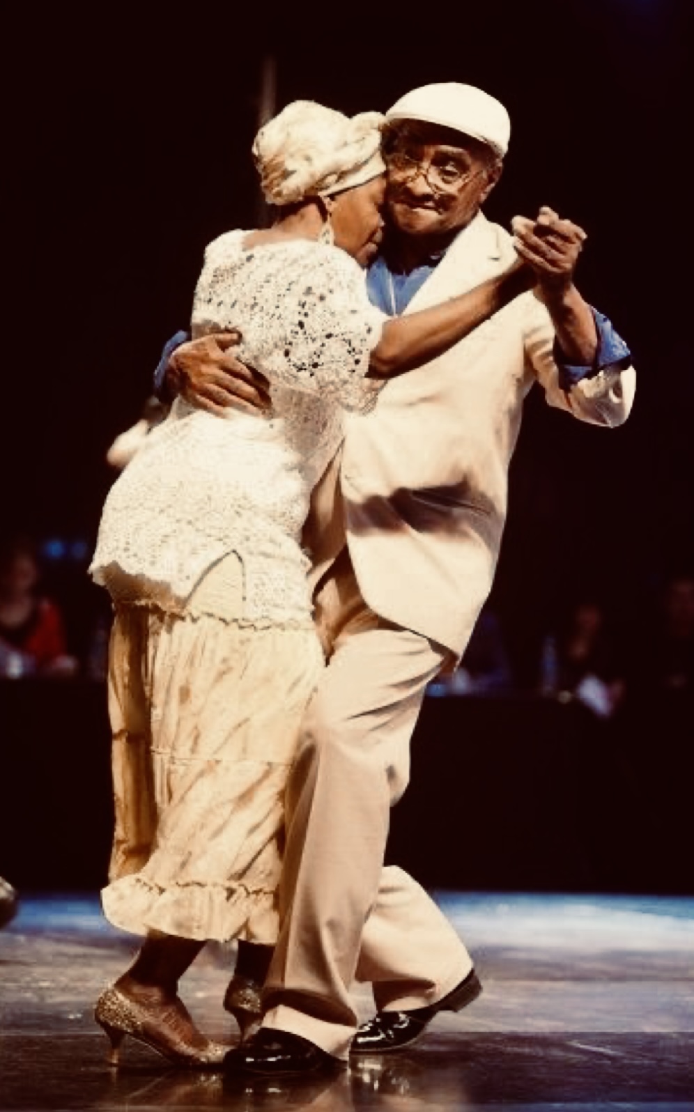 Elder couple dancing